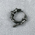 European American Retro Snake Titanium Steel Earrings, Stylish Men Hip Hop Punk Domineering Fashion Studs, Trendy Spirit Snake Ear Jewelry