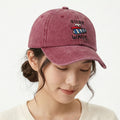 The Airplane English Letter Embroidered, Washed And Aged Retro Baseball Cap Is Suitable For Daily Outdoor Use On The Street