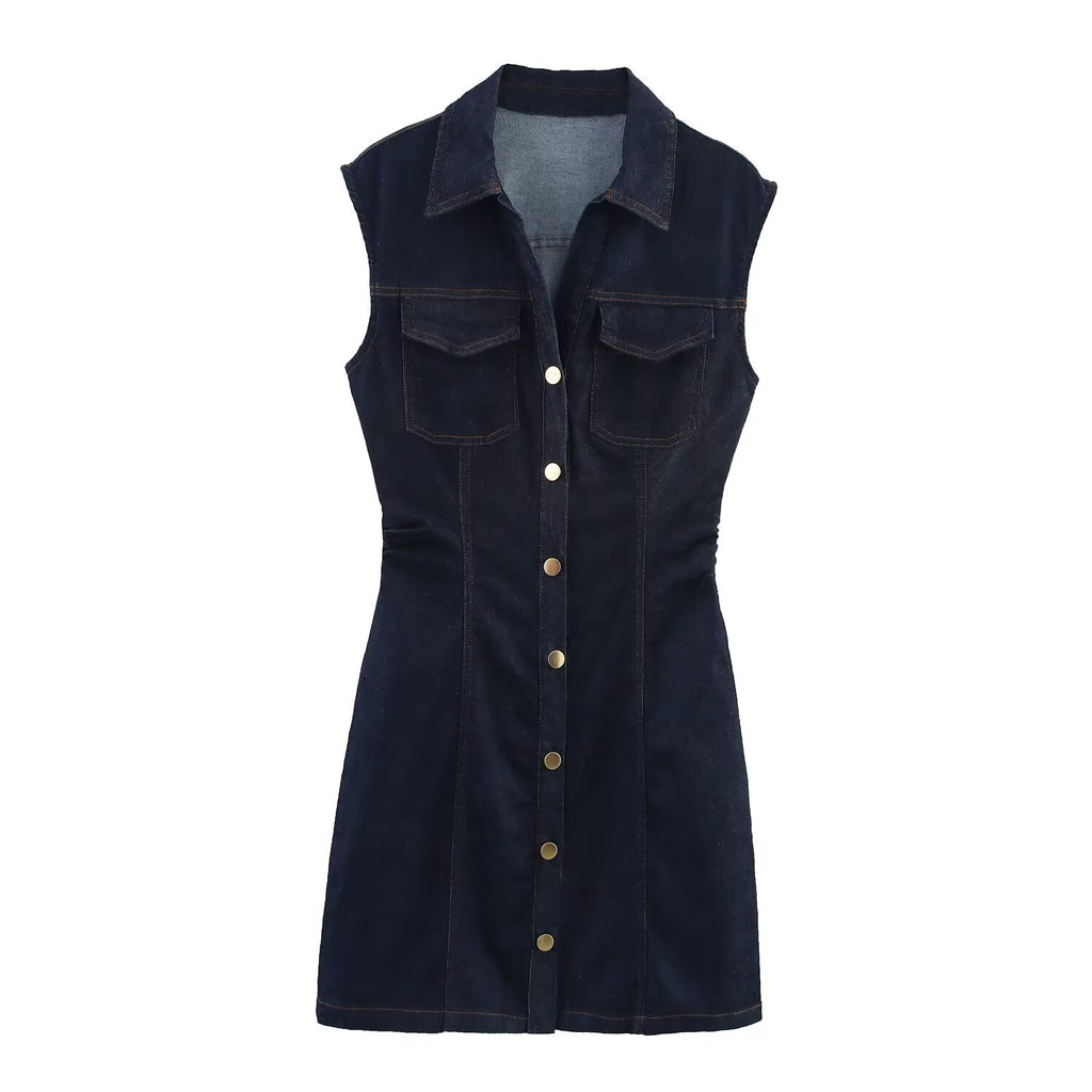 Women's Versatile Classic Denim Mini Dress