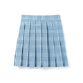 High-waisted Pleated Plaid Mini Skirt