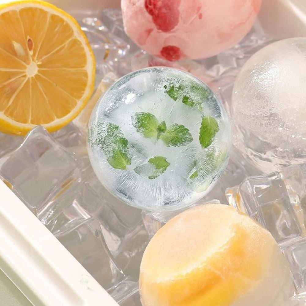 Practical 6cm Ice Ball Mold Plastic Quick-freezing Ice Sphere Mold Leak-proof Easy Release Ball Shape Mold For Home Kitchen Gadgets