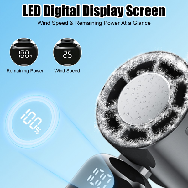 Portable Handheld Mini Turbo Fan In Outdoor USB Rechargeable Ice Cooling Fans W LED Display Fan US Logistics Only For USPS.TK TMEU Only For Self-pickup