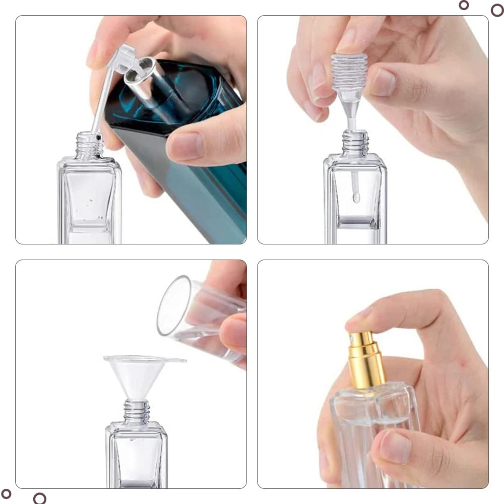3pcs Mini Plastic Dispenser For Fragrance Diffuser Dropper Bottle Liquid Essential Oil Drip Pump Head Dispensing Tool