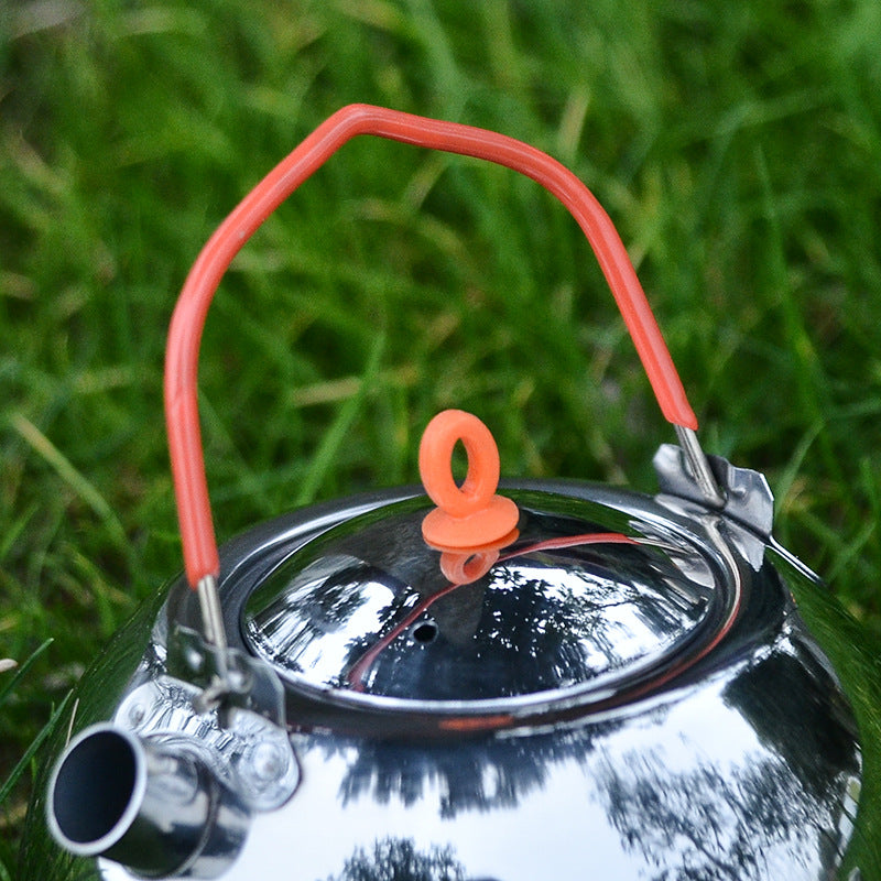 Outdoor 304 Stainless Steel Kettle Mini Water Boiler Camping
