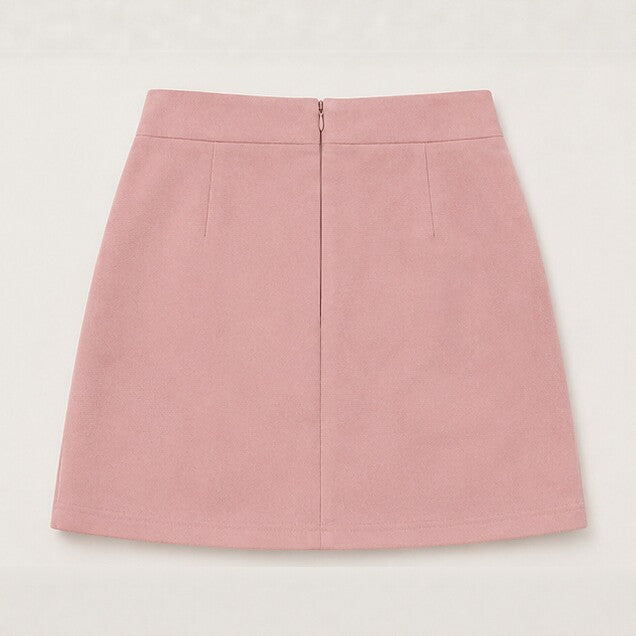 Retro Tassel-studded Faux Suede A-line Mini Skirt