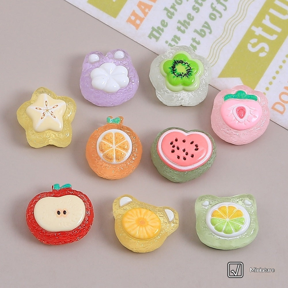 Cartoon Mini Ice-clear Fruit Handmade DIY Cream Glue Resin