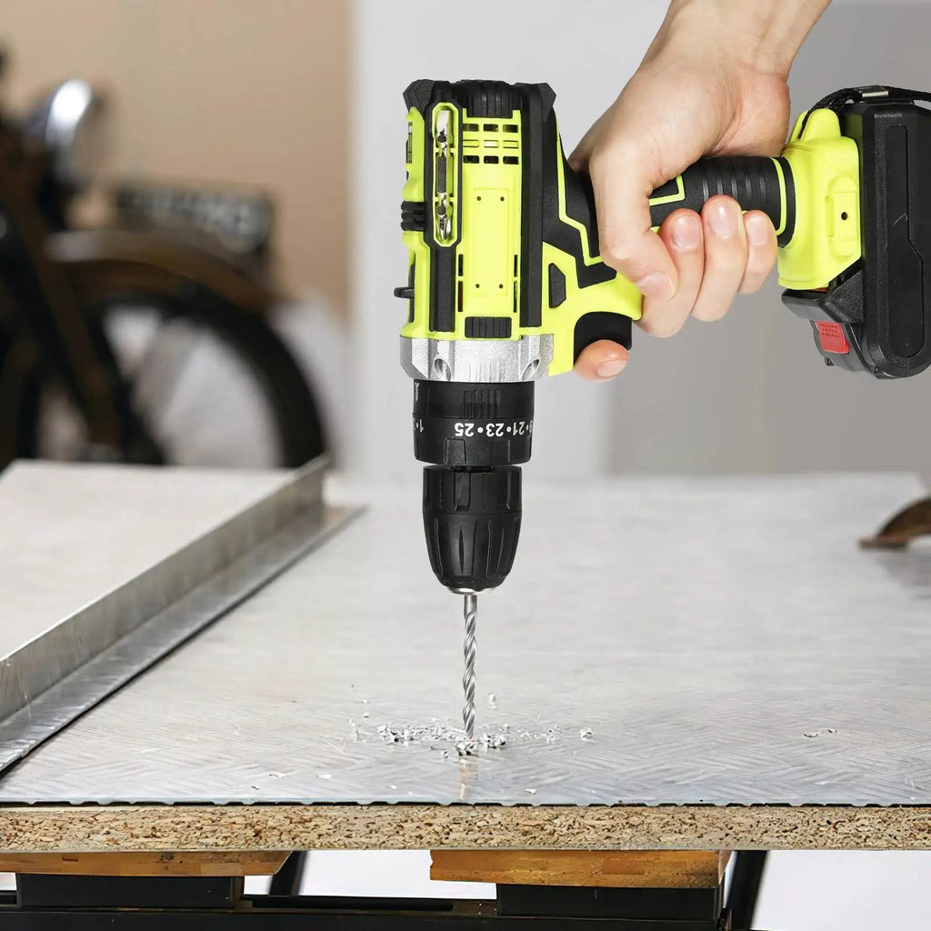 21V Cordless Impact Drill, Electric Screwdriver, Electric Hammer Drill, Mini Cordless Hand Drill, Lithium-ion Battery Power Tools