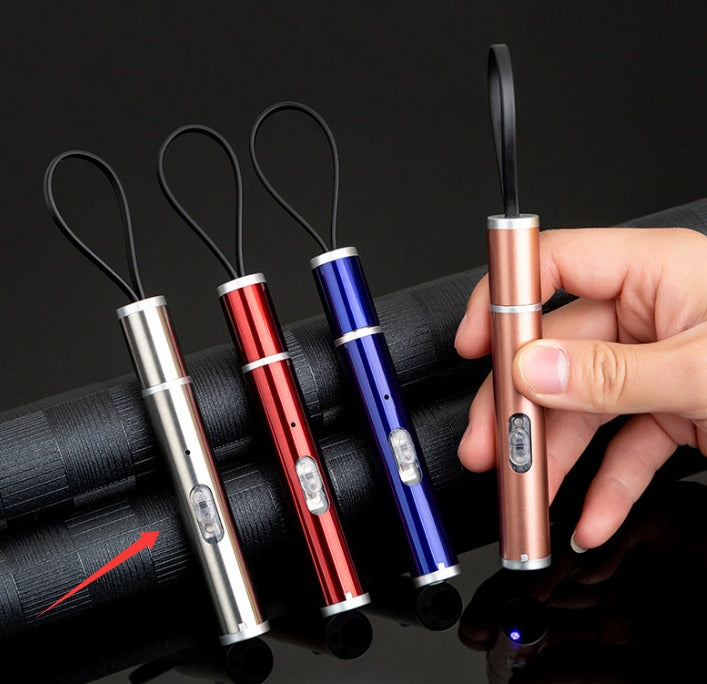 USB Direct-Charge Stainless Steel Mini Charging Flashlight