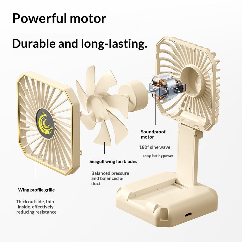 Portable Mini Rechargeable Desktop Fan For Students And Office Use