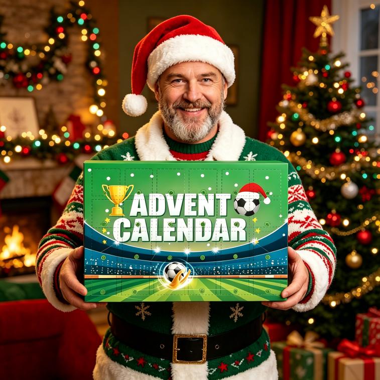 Football World Cup Advent Calendar 2026, 24 Days Countdown Blind Box With Mini Soccer Toys, Players, Trophies, Medals & Whistles, Christmas Surprise Gift Set For Kids & Football Fans