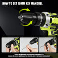 21V Cordless Impact Drill, Electric Screwdriver, Electric Hammer Drill, Mini Cordless Hand Drill, Lithium-ion Battery Power Tools