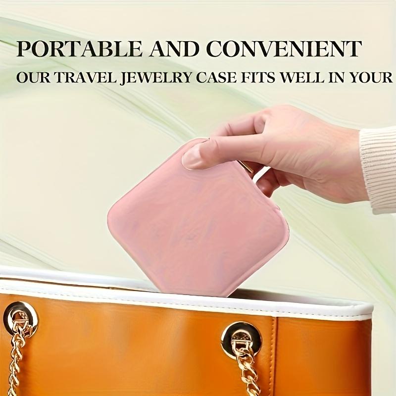 15-Piece Set High-Quality Mini Portable PU Leather Travel Jewelry Box  Large Capacity For Rings, Earrings, Pendants, Watches, Necklaces, And Lipstick  Fresh 3-Color Jewelry Organizer