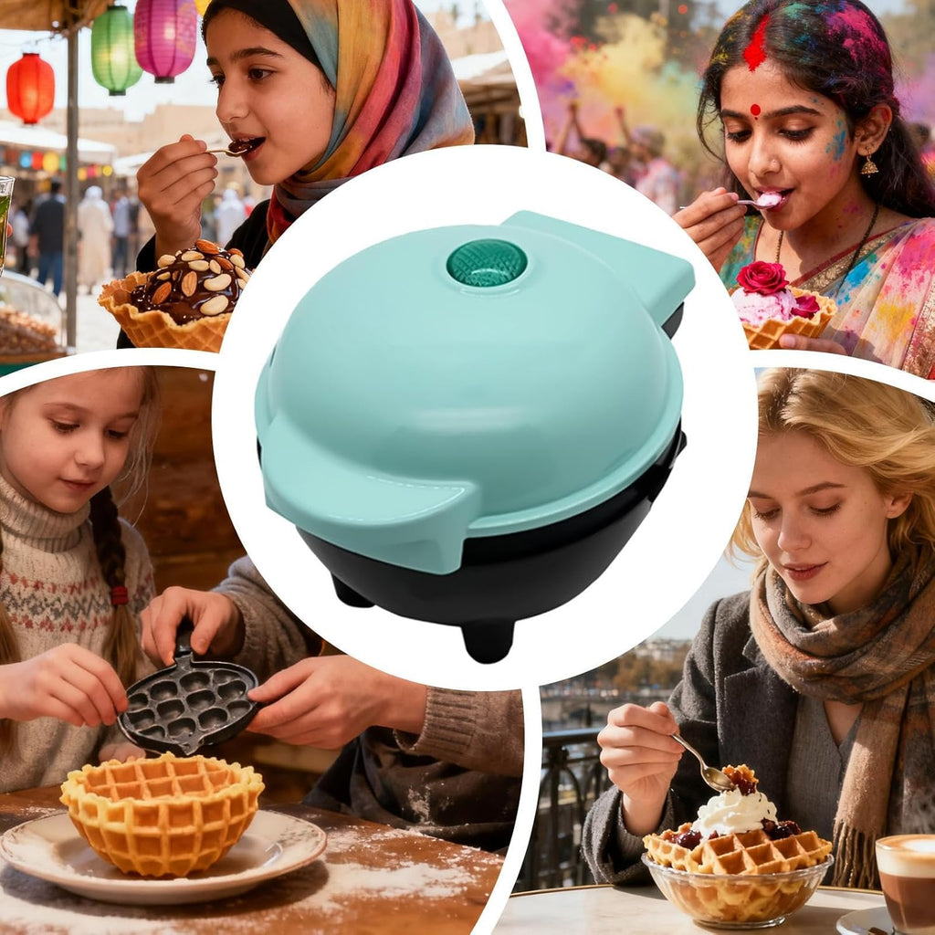 Waffle Bowl Maker - Even Heating Kitchen Gadgets, Electric Nonstick Waffle Cone Bowl Machine, Sturdy Easy To Use Design, Dessert Cooking Tool, For Kitchen Birthday Christmas Party Holiday Snack Breakf
