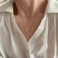 New Oval Figaro Chain S999 Sterling Silver Necklace For Women, Light Luxury High-End INS Trending Jewelry
