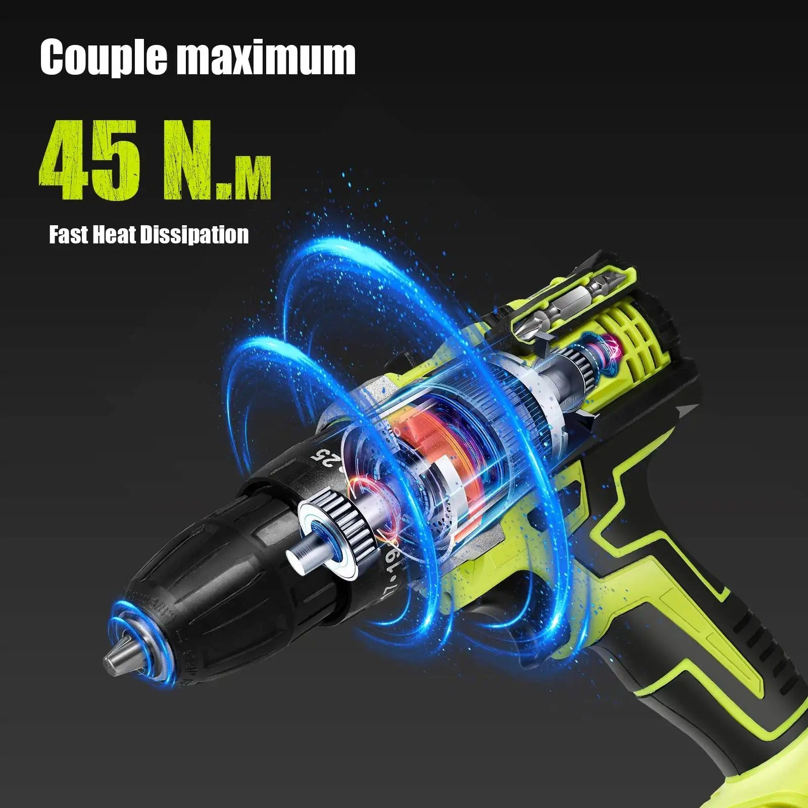 21V Cordless Impact Drill, Electric Screwdriver, Electric Hammer Drill, Mini Cordless Hand Drill, Lithium-ion Battery Power Tools