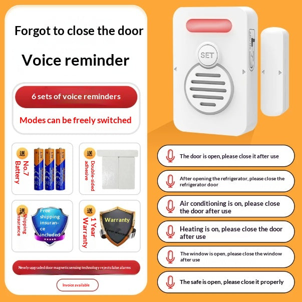Home Voice Door-Closing Reminder