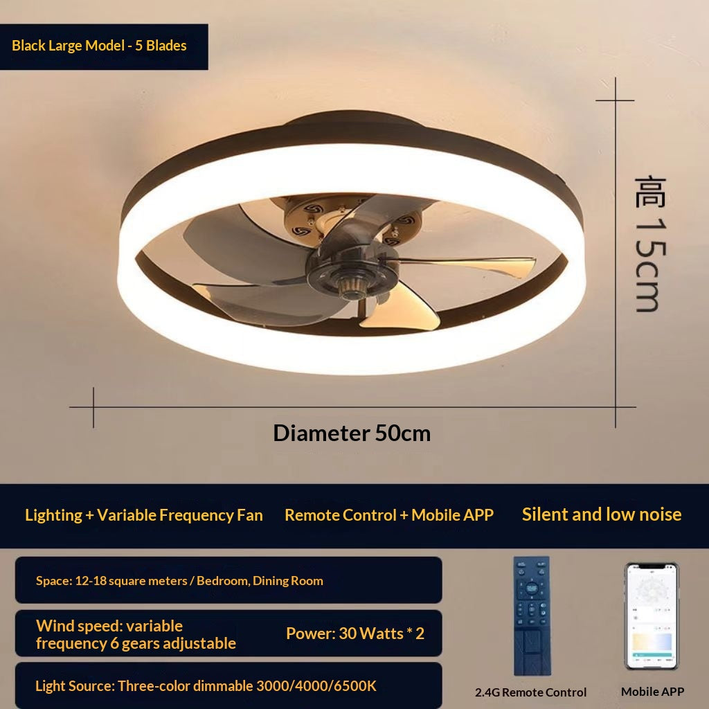 Light-luxury Nordic-style Restaurant Smart Fan Light