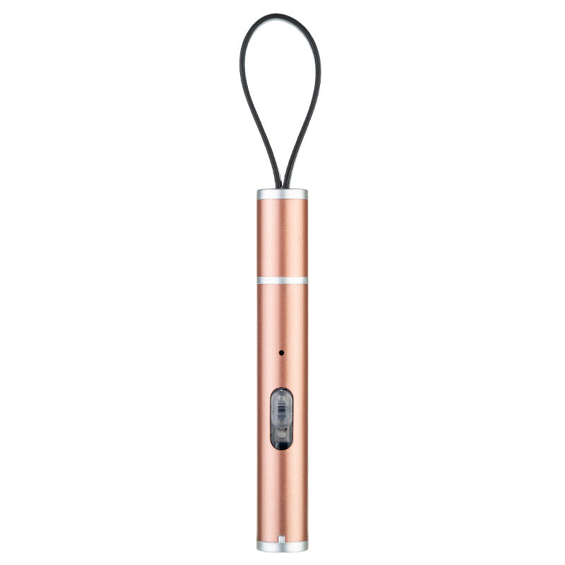 USB Direct-Charge Stainless Steel Mini Charging Flashlight