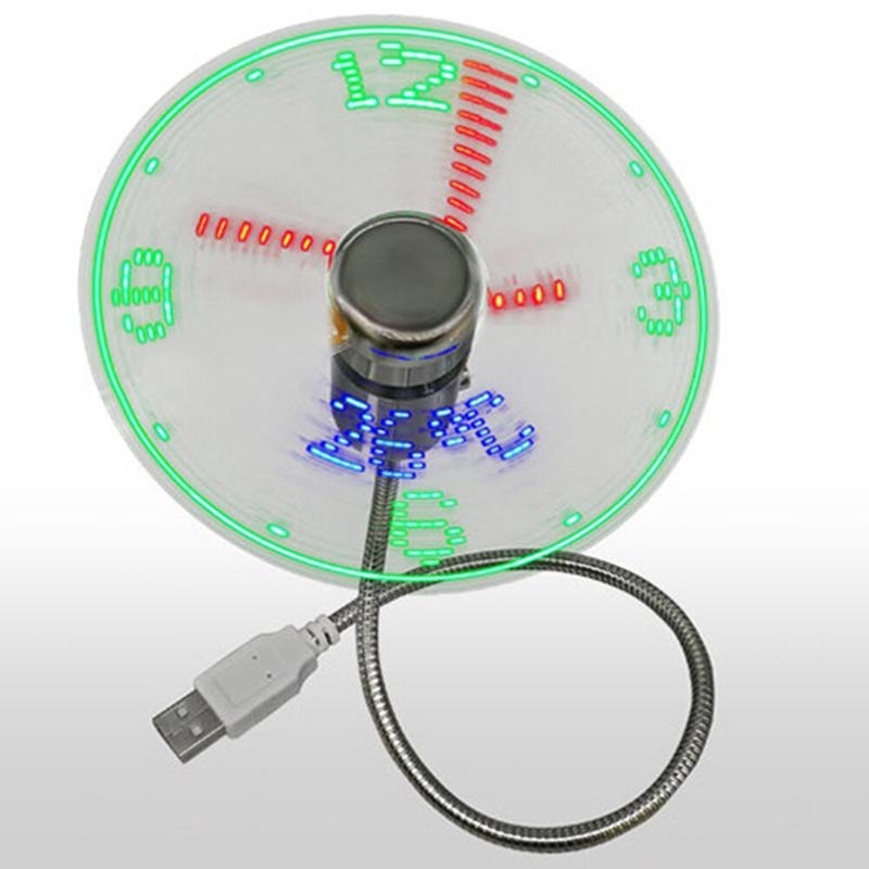 2-3 Days ArriveClock Fans DC 5V LED Clock Fan Portable Gadgets Time Temperature Display UK