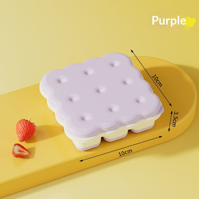 Creative Cookie-shaped Ice Cube Tray Mold Plastic Ice Mold With Lid Reusable Ice Cube Tray Drink Whisky Ice Coolers Ice Cube Maker Kitchen Bar Tools Gadgets