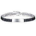 Womens Stainless Steel Colorful Zircon Bracelet