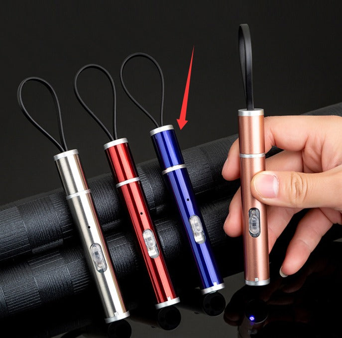 USB Direct-Charge Stainless Steel Mini Charging Flashlight