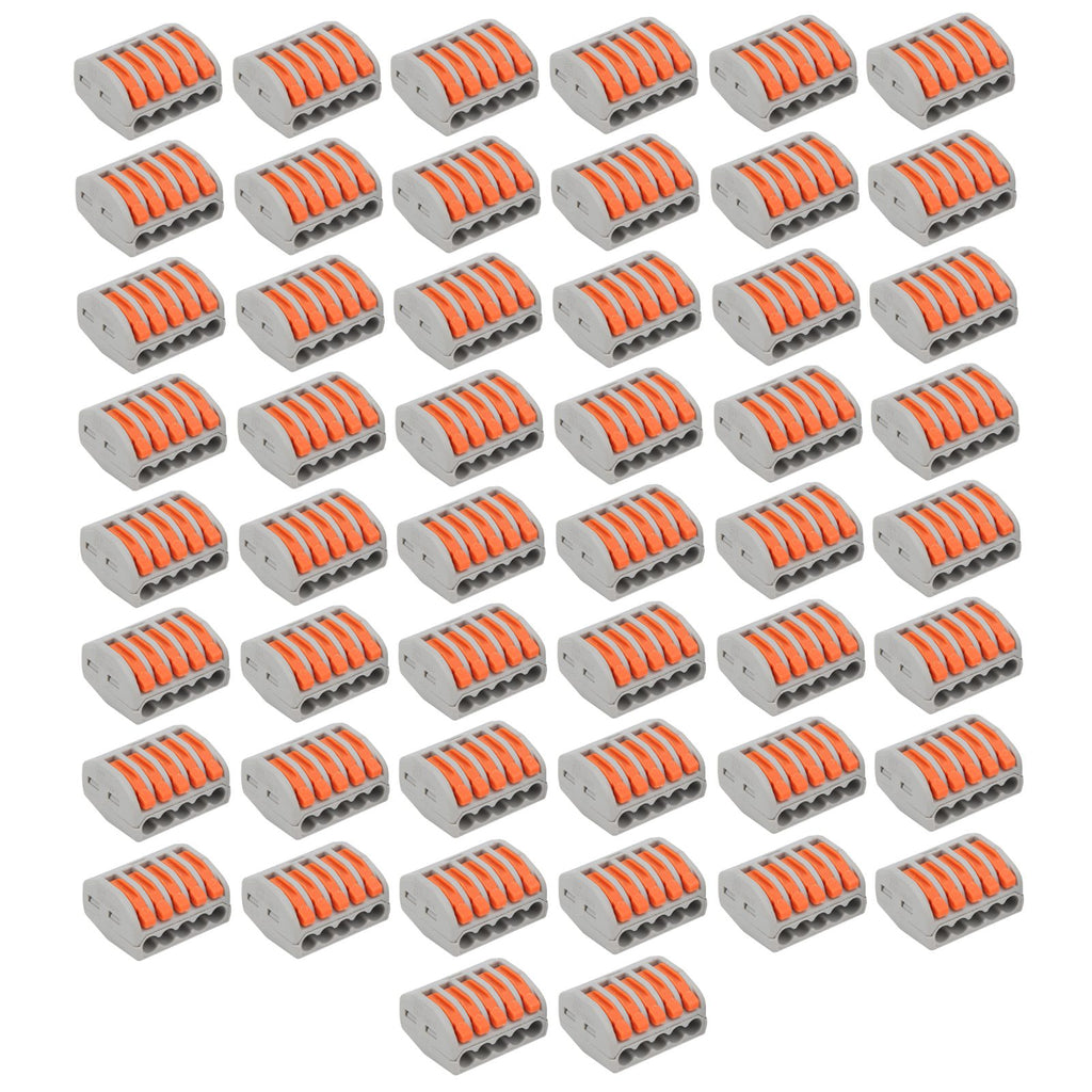 50Pcs Push Wire Wiring Connector Mini Fast Compact Connect Terminal Blocks ParallelerPCT-215