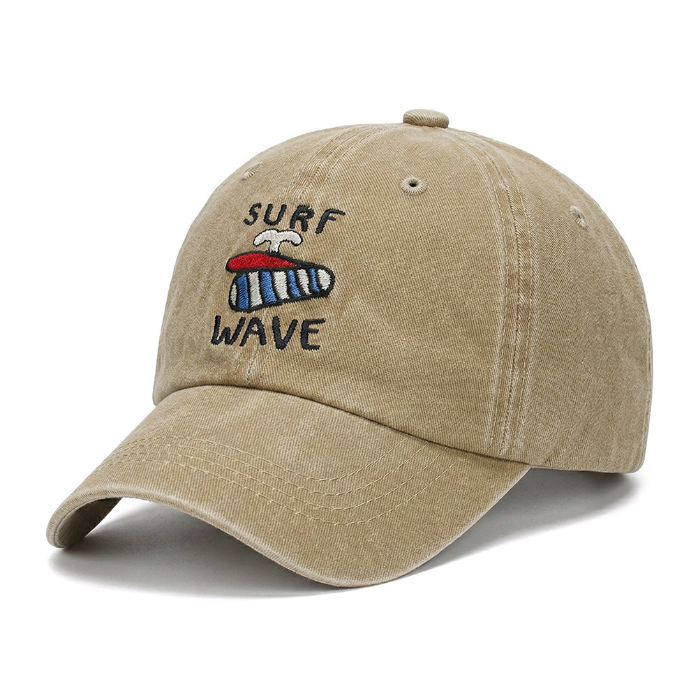 The Airplane English Letter Embroidered, Washed And Aged Retro Baseball Cap Is Suitable For Daily Outdoor Use On The Street