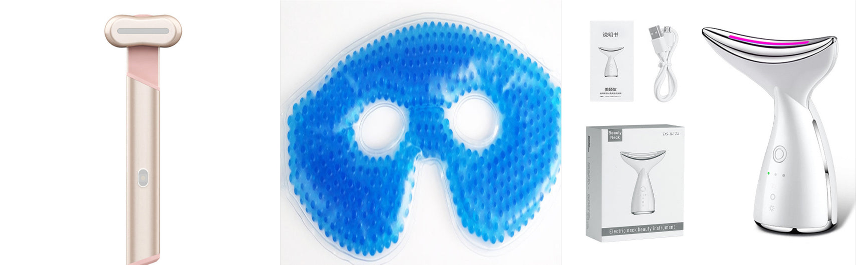 EMS Microcurrent Neck Face Beauty Device With 3 Colors LED Photon Therapy Skin Tighten Reduce Double Chin Face Lifting Devices