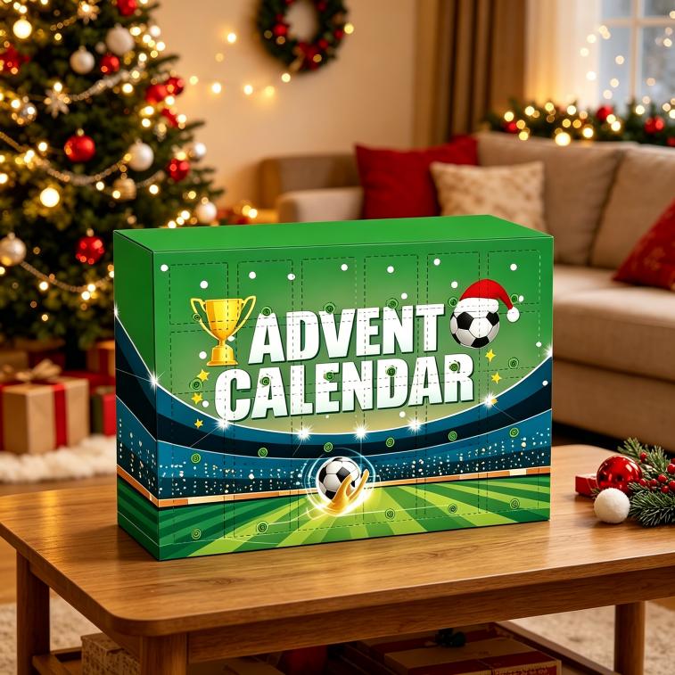 Football World Cup Advent Calendar 2026, 24 Days Countdown Blind Box With Mini Soccer Toys, Players, Trophies, Medals & Whistles, Christmas Surprise Gift Set For Kids & Football Fans