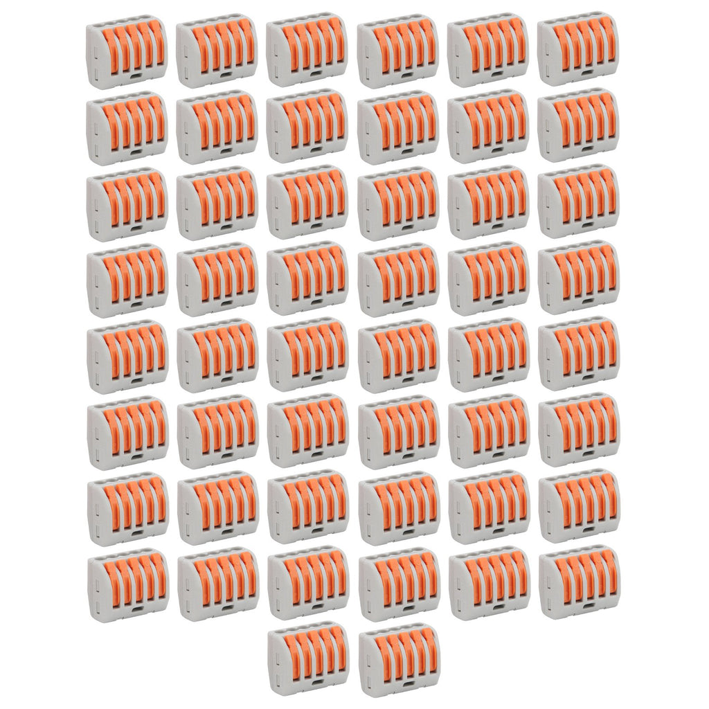 50Pcs Push Wire Wiring Connector Mini Fast Compact Connect Terminal Blocks ParallelerPCT-215