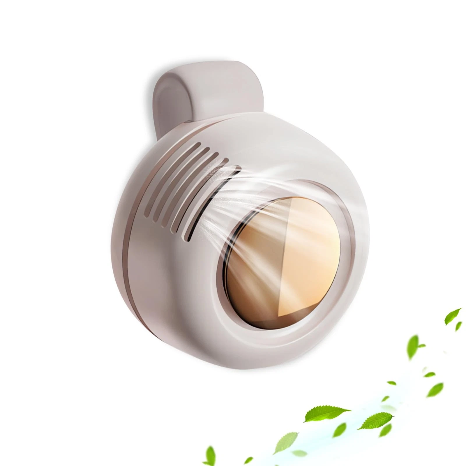 800mAH Mini Portable Silent Bladeless Fan Small Clip On Shirt Waist Adjustable Rotatable Camping Fan 3 Speed Type-C Charging