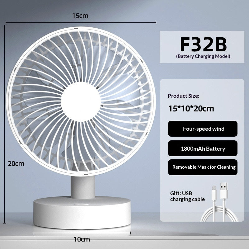 Swivel Desktop Electric Fan For Office And Dormitory Use