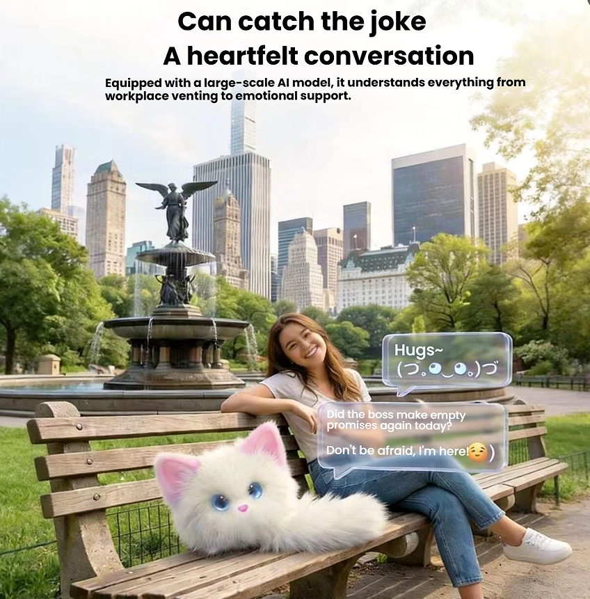 AI Naughty Cat   Smart Interactive Electronic Pet Plush Toy, Cute Doll, Birthday Gift & Trendy Pendant