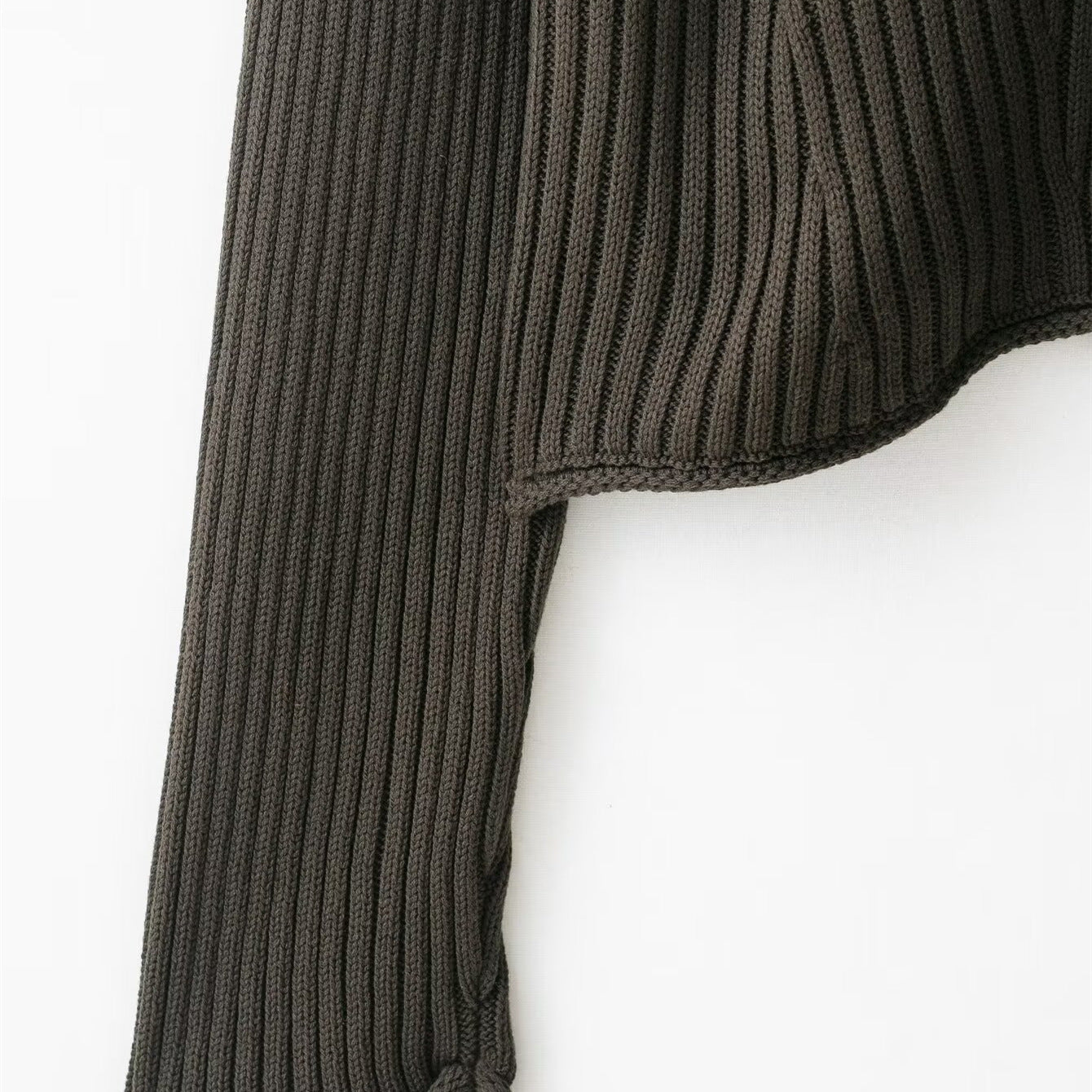 Fall 2025 New Arrival Rib-Knit Cardigan With Buttons