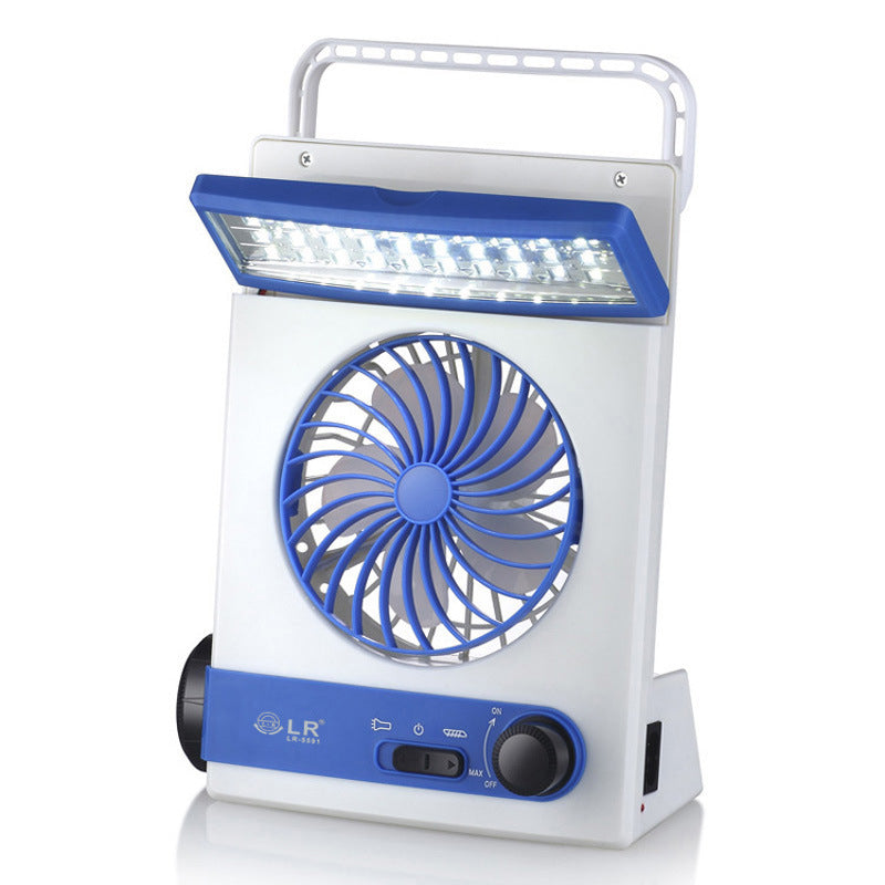 Solar Charging Camping Light With Light Multi-function Mini Fan Tent Lamp Table Lamp