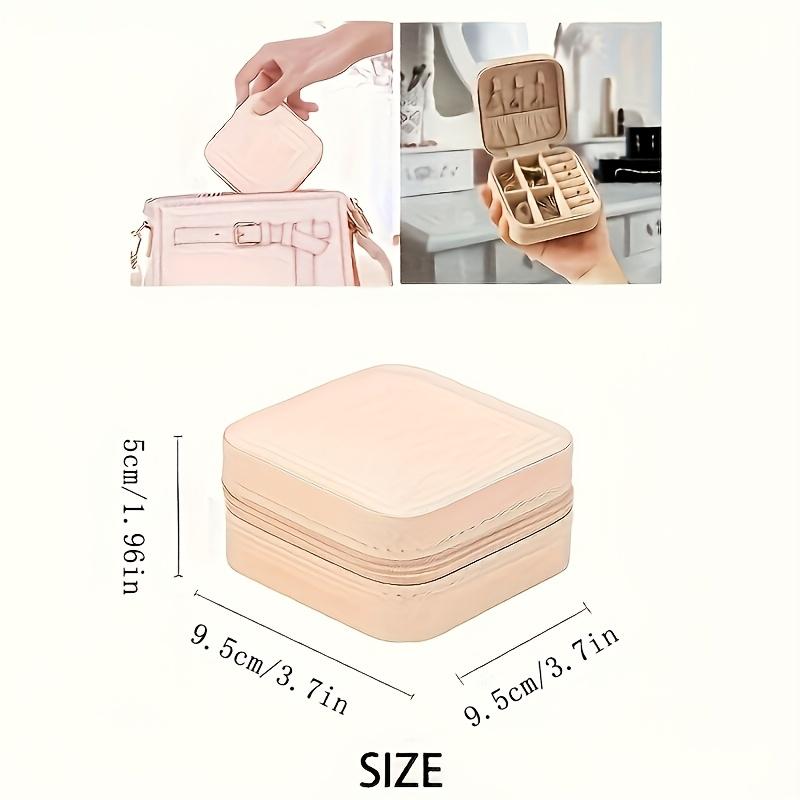 15-Piece Set High-Quality Mini Portable PU Leather Travel Jewelry Box  Large Capacity For Rings, Earrings, Pendants, Watches, Necklaces, And Lipstick  Fresh 3-Color Jewelry Organizer