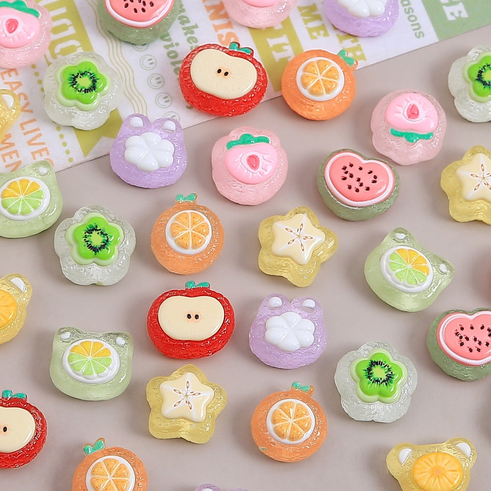 Cartoon Mini Ice-clear Fruit Handmade DIY Cream Glue Resin