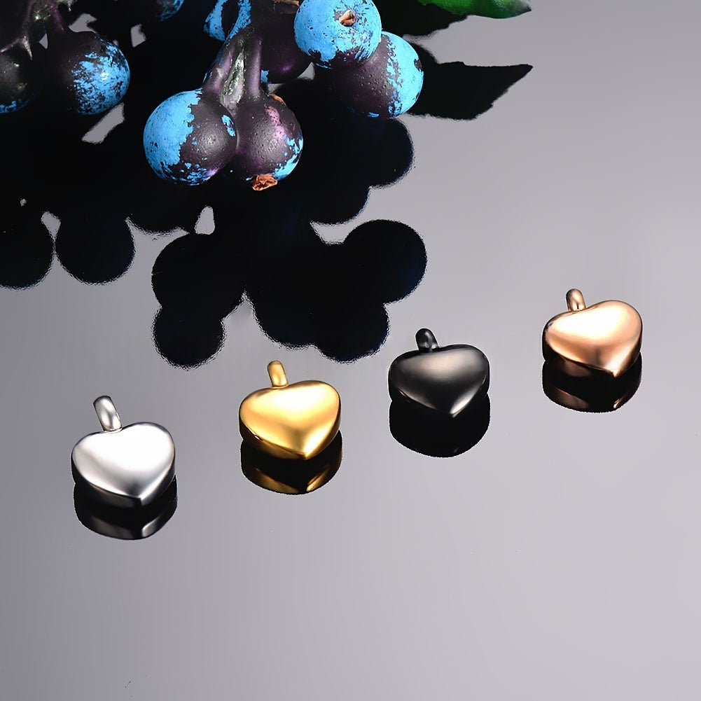 Four-color Stainless Steel Cremation Urn Necklacememorial Pendant For Loved Ones Or Pets Ashes, Featuring A Mini Heart-shaped Container