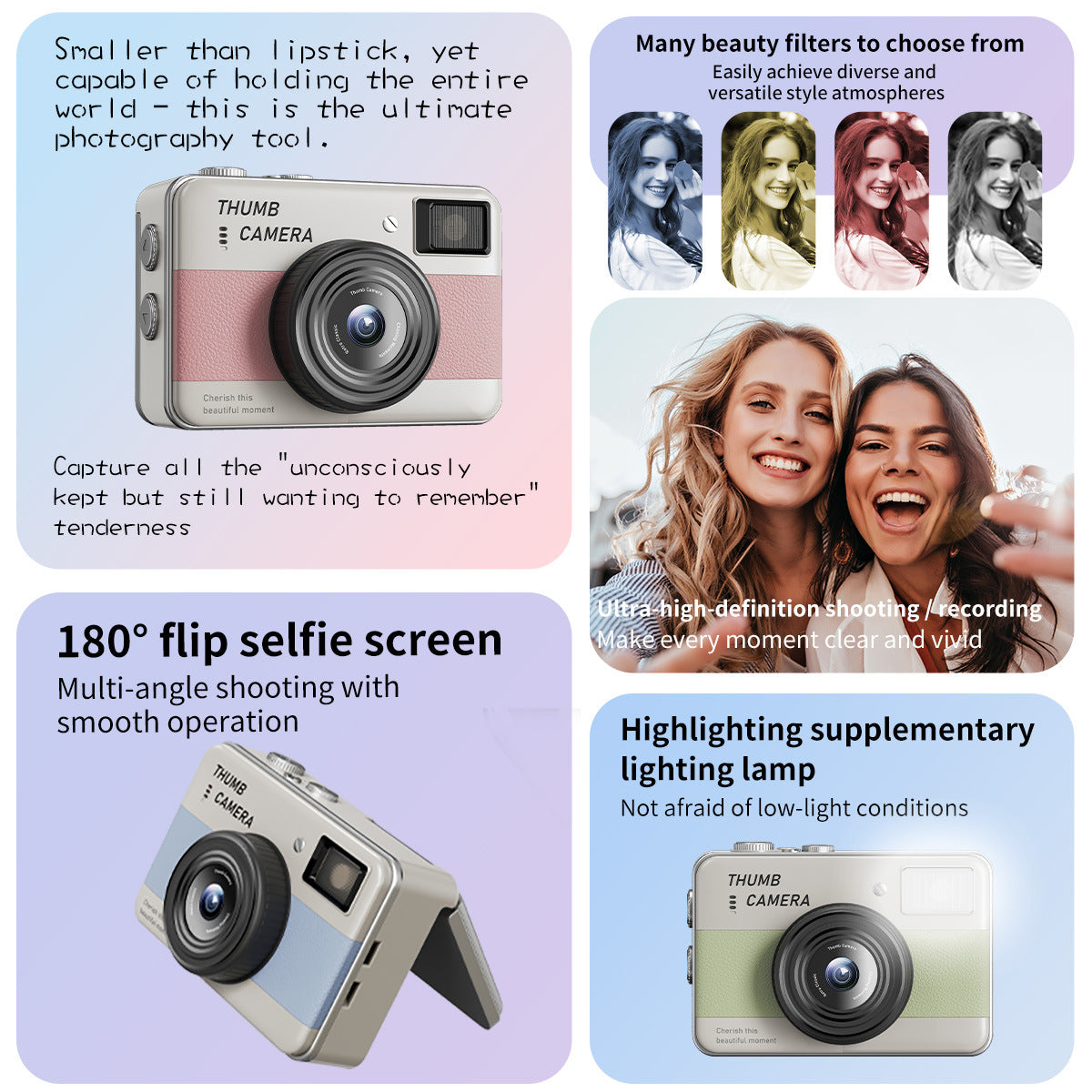 1080P HD Flip Mini Thumb Camera