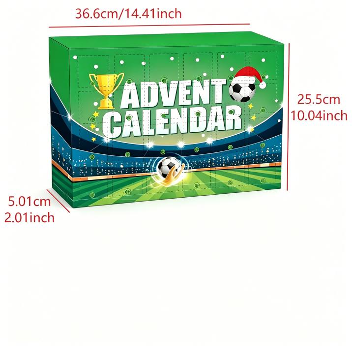 Football World Cup Advent Calendar 2026, 24 Days Countdown Blind Box With Mini Soccer Toys, Players, Trophies, Medals & Whistles, Christmas Surprise Gift Set For Kids & Football Fans