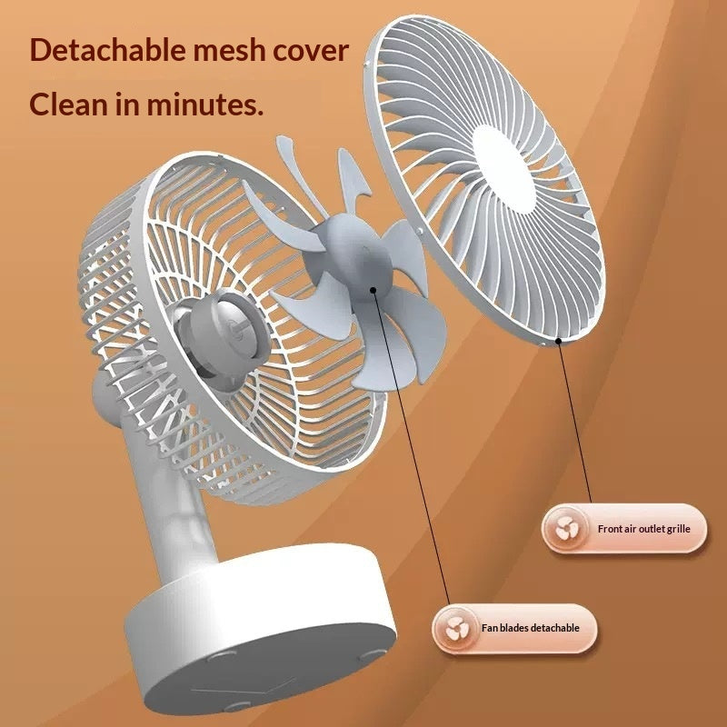 Swivel Desktop Electric Fan For Office And Dormitory Use