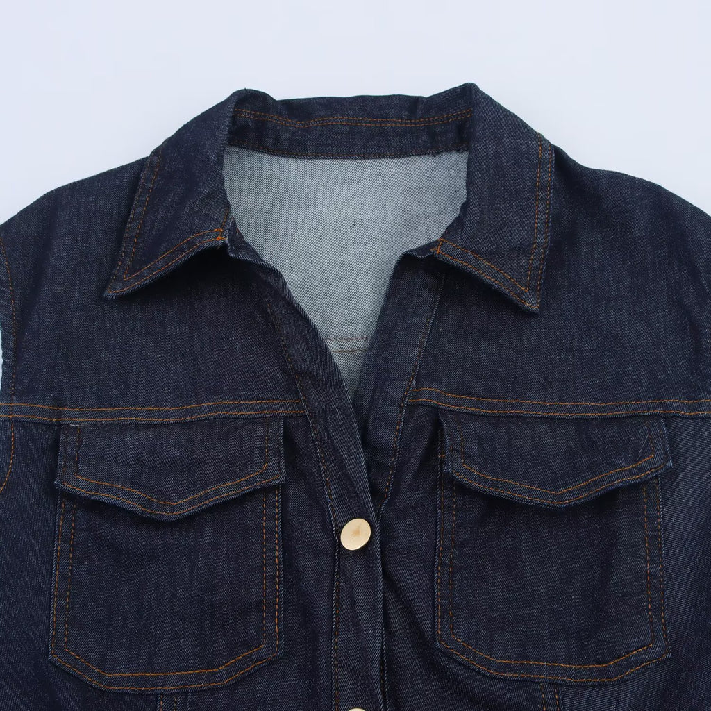 Women's Versatile Classic Denim Mini Dress