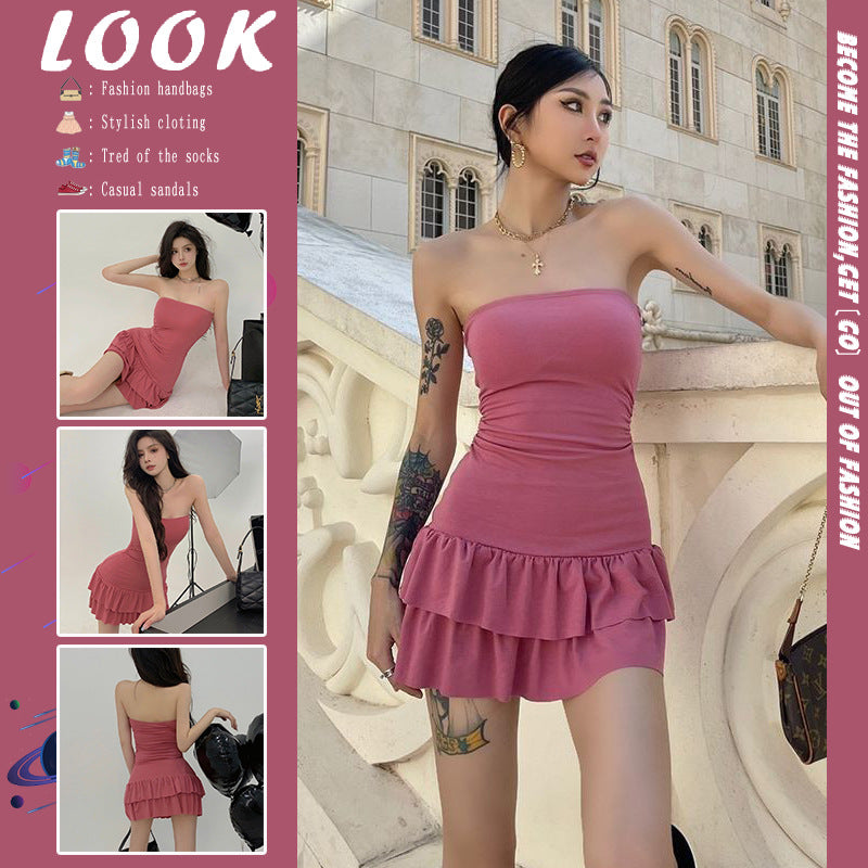 Spicy Girl Slim-fit Cake Mini Skirt For Women
