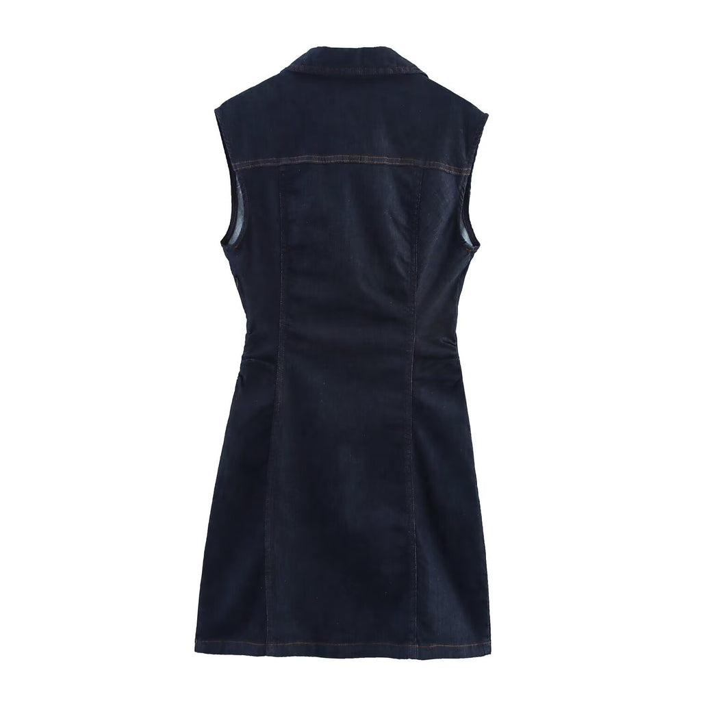 Women's Versatile Classic Denim Mini Dress