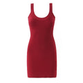 Backless Bodycon Knitted Dress Slim Fit Sleeveless Mini Street Chic