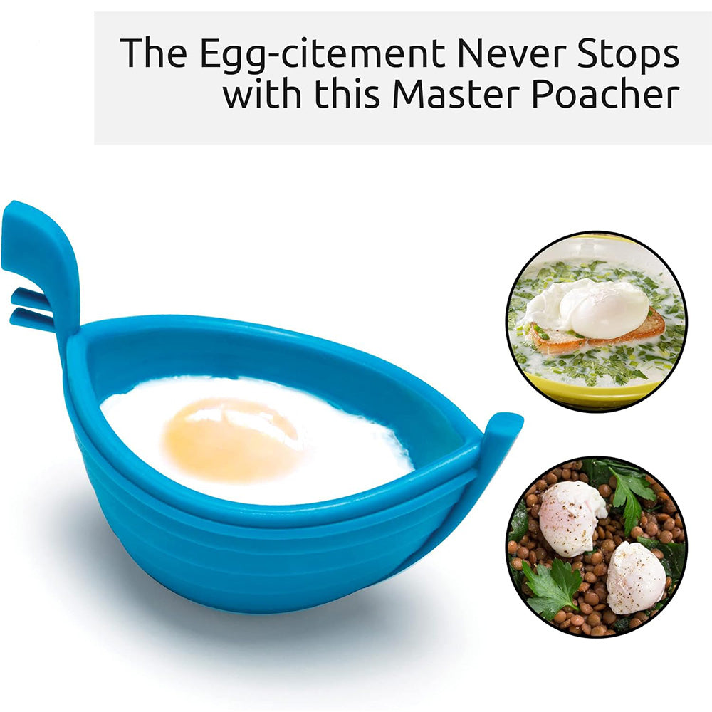 New Silicone Egg Poacher  Poached Egg Silicone Egg Cooker Gondola Boat Egg Silicone Poacher For Cooking Eggs Kitchen Egg Cooker, Perfect Egg Maker Egg Shape Design Maker, Egg Kitchen Gadgets